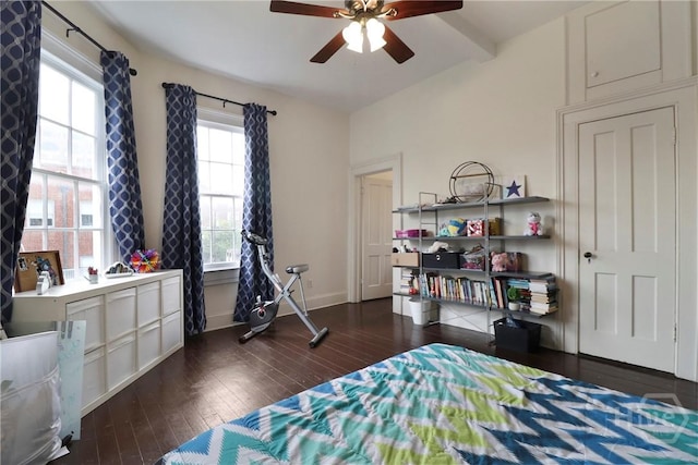24 E Jones St, Savannah, GA 31401 - bedroom featuring dark wood-type flooring and a ceiling fan
