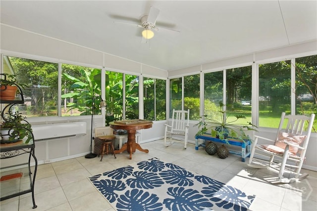 206 Devonshire Rd, Savannah, GA 31410 - sunroom with a ceiling fan