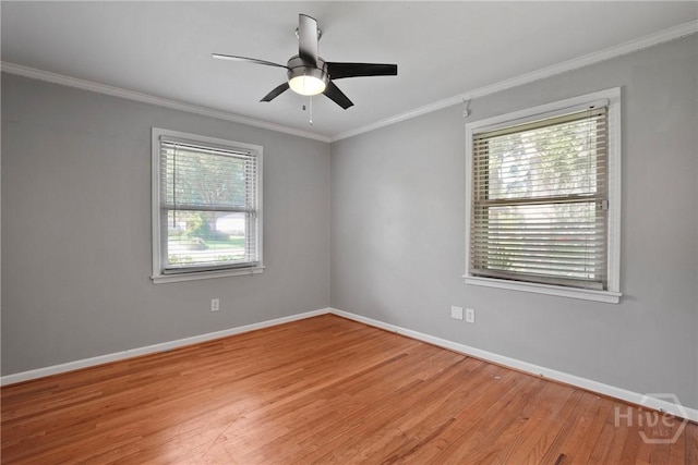 206 Devonshire Rd, Savannah, GA 31410 - unfurnished room featuring light wood-type flooring, crown molding, and ceiling fan