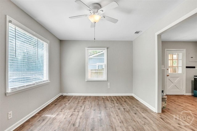 5513 Betty Dr, Savannah, GA 31406 - empty room featuring wood finished floors and ceiling fan