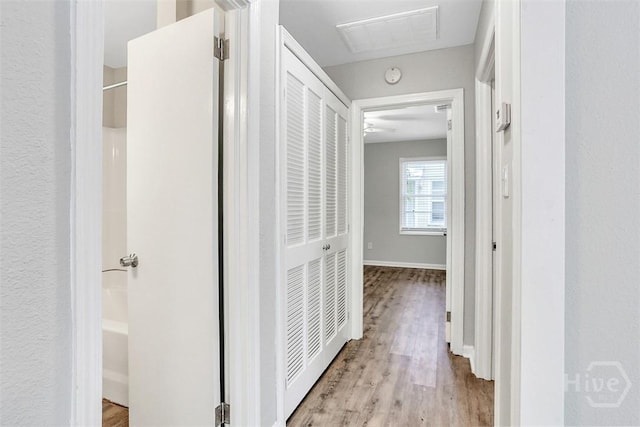 5513 Betty Dr, Savannah, GA 31406 - hall featuring light wood finished floors and baseboards
