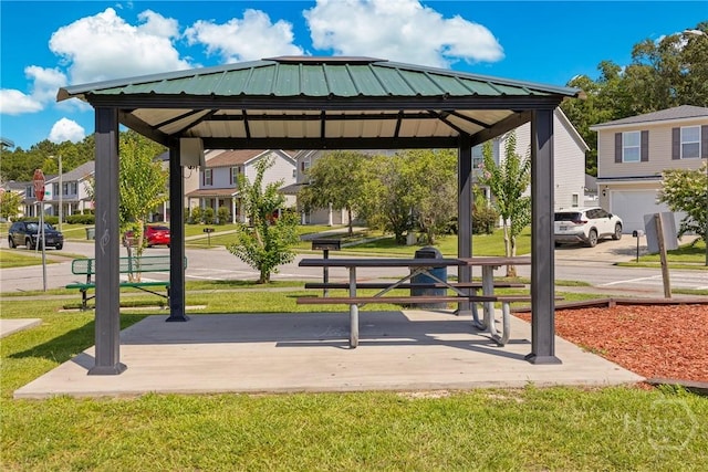 57 Fiore Dr, Savannah, GA 31419 - view of community featuring a gazebo, a lawn, and a residential view