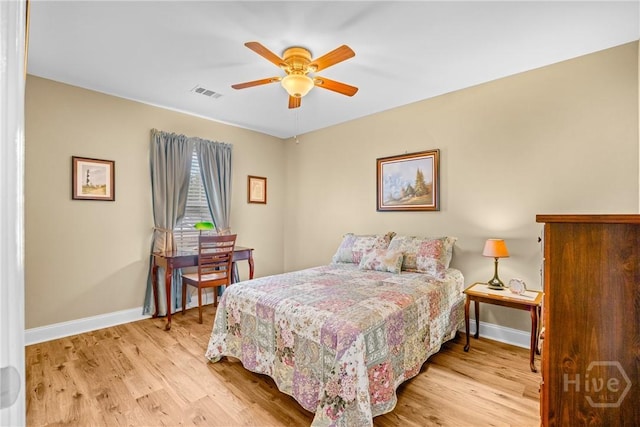 5 Winston Dr, Guyton, GA 31312 - bedroom featuring light wood-style flooring and a ceiling fan