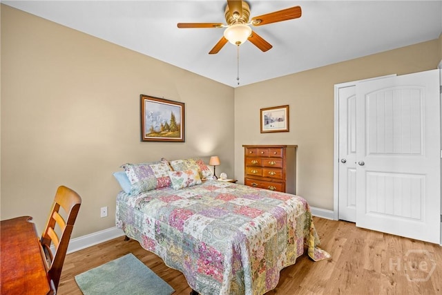 5 Winston Dr, Guyton, GA 31312 - bedroom with wood finished floors and ceiling fan