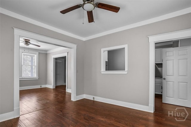 1104 E 40th St, Savannah, GA 31404 - empty room with ceiling fan and wood-type flooring