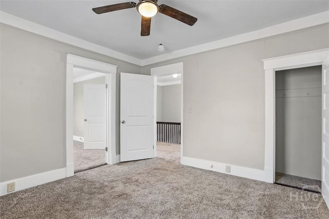 1104 E 40th St, Savannah, GA 31404 - unfurnished bedroom featuring carpet flooring, a closet, and ceiling fan