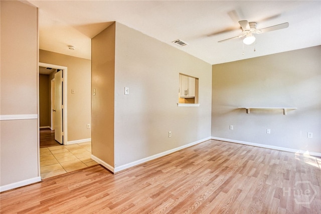 117 Fox Chase Rd, Savannah, GA 31406 - unfurnished room featuring ceiling fan, light wood finished floors, and a smoke detector