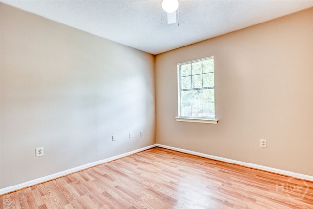117 Fox Chase Rd, Savannah, GA 31406 - empty room featuring wood finished floors, a ceiling fan, and a textured ceiling