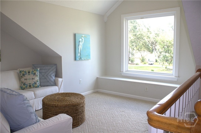 2766 Fort Mcallister Rd, Richmond Hill, GA 31324 - living area featuring lofted ceiling and carpet