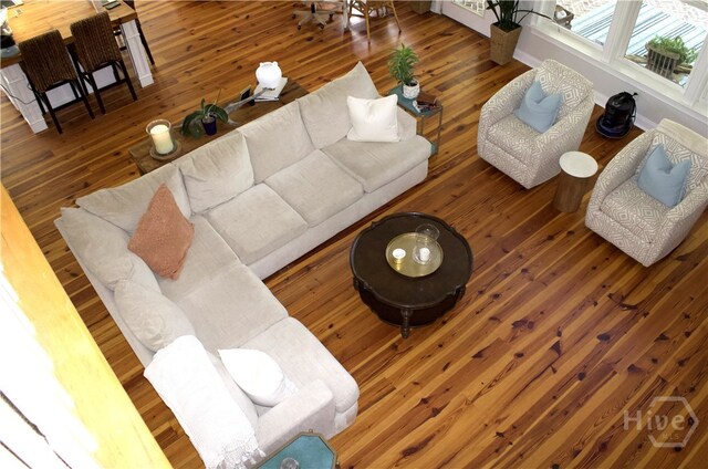 2766 Fort Mcallister Rd, Richmond Hill, GA 31324 - living area with hardwood / wood-style flooring