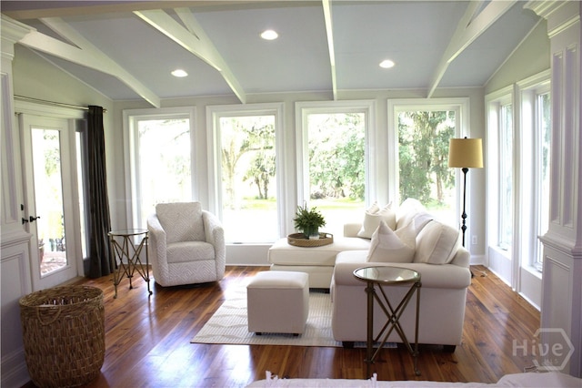 2766 Fort Mcallister Rd, Richmond Hill, GA 31324 - living room featuring wood finished floors and recessed lighting