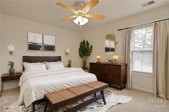 5 Olde Gate Ct, Pooler, GA 31322 - bedroom with light colored carpet, multiple windows, and ceiling fan