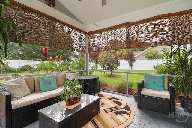 5 Olde Gate Ct, Pooler, GA 31322 - view of patio featuring an outdoor living space and ceiling fan