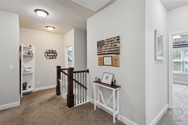 105 Summer Station Dr, Guyton, GA 31312 - hall with an upstairs landing and carpet flooring