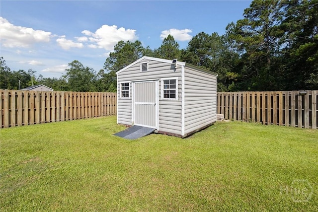 105 Summer Station Dr, Guyton, GA 31312 - view of shed with a fenced backyard