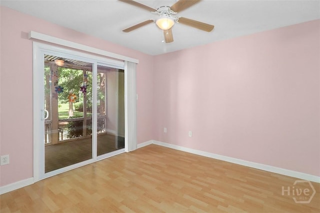 401 N Cromwell Rd Unit Q2, Savannah, GA 31410 - unfurnished room featuring light wood finished floors and ceiling fan