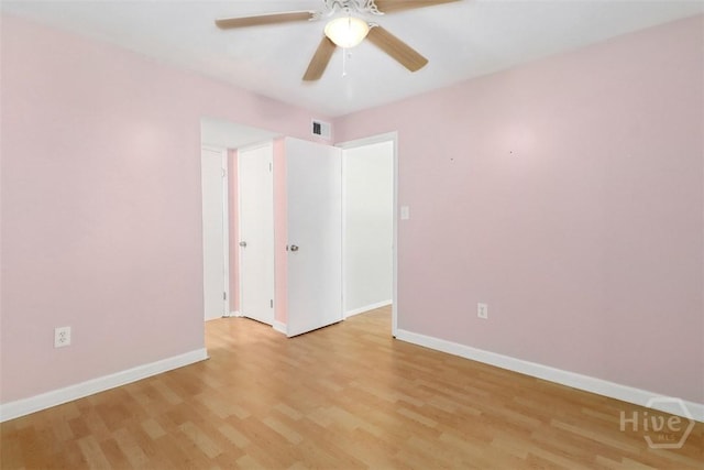 401 N Cromwell Rd Unit Q2, Savannah, GA 31410 - empty room with ceiling fan and light wood-type flooring