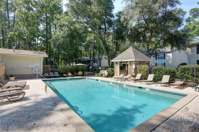 401 N Cromwell Rd Unit Q2, Savannah, GA 31410 - community pool featuring a patio area and a gazebo