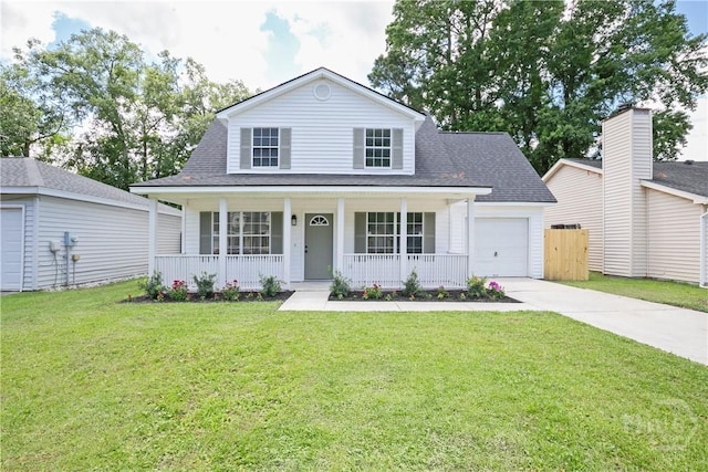 7231 Grant St, Savannah, GA 31406 - view of front of home featuring a porch, an attached garage, driveway, and a shingled roof