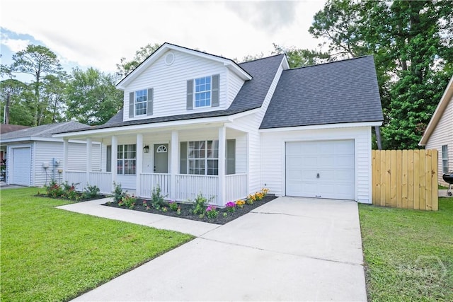 7231 Grant St, Savannah, GA 31406 - view of front of home featuring a porch, an attached garage, driveway, and roof with shingles
