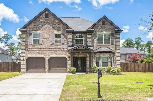804 Barrington Dr, Hinesville, GA 31313 - view of front of property with a garage, brick siding, and concrete driveway