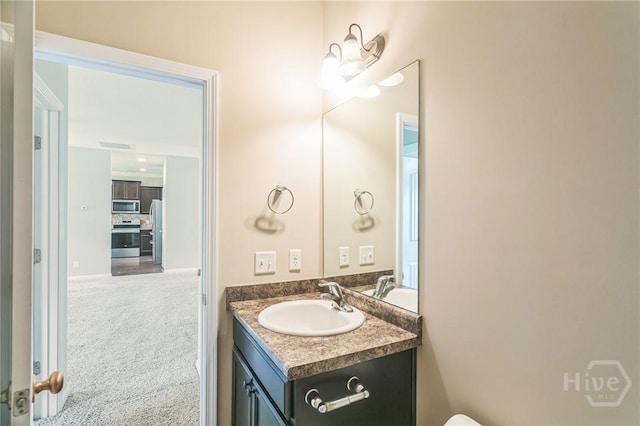 804 Barrington Dr, Hinesville, GA 31313 - half bath with vanity and baseboards
