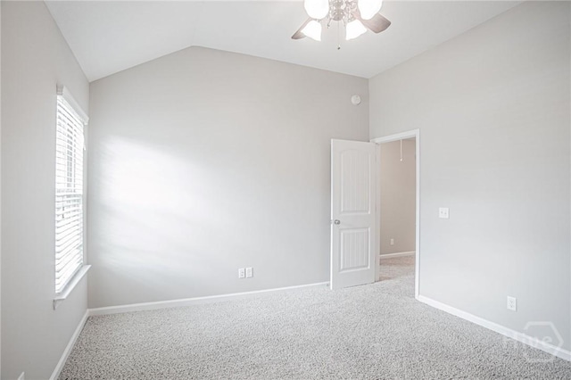 804 Barrington Dr, Hinesville, GA 31313 - unfurnished room with a ceiling fan, vaulted ceiling, and carpet