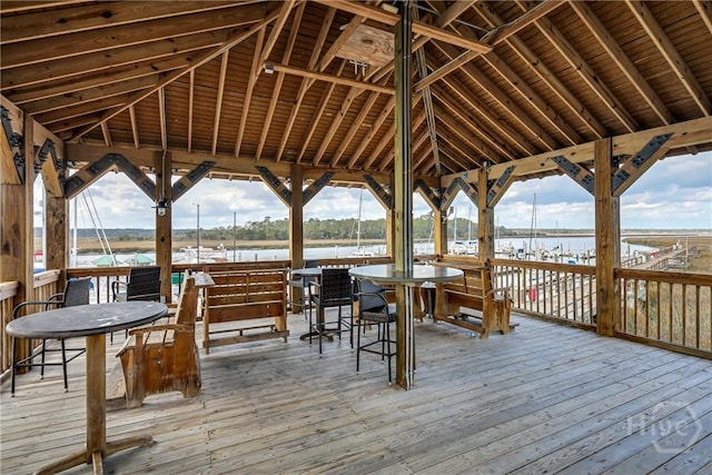 4 Tapestry Ln, Savannah, GA 31411 - wooden terrace featuring a water view