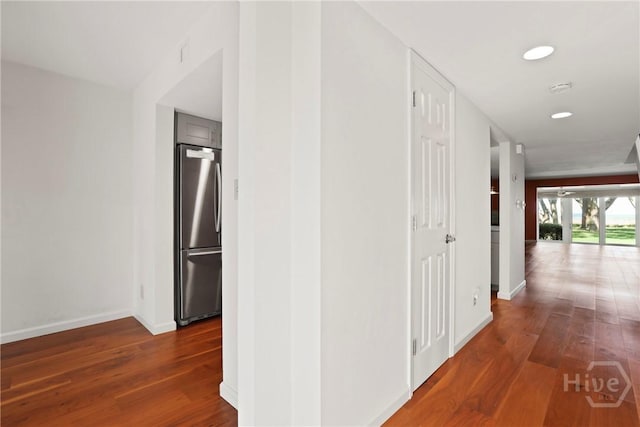 4 Tapestry Ln, Savannah, GA 31411 - corridor with dark wood finished floors and recessed lighting