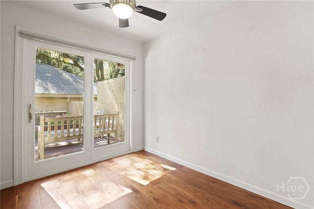 4 Tapestry Ln, Savannah, GA 31411 - empty room featuring wood finished floors and ceiling fan