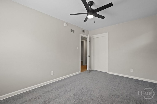 13 Hughes Ave, Savannah, GA 31406 - carpeted empty room featuring ceiling fan and baseboards