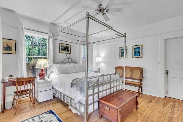 1226 E 50th St, Savannah, GA 31404 - bedroom featuring light wood-type flooring and ceiling fan