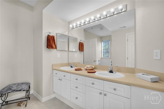 1312 Whitemarsh Way, Savannah, GA 31410 - full bathroom with double vanity and tile patterned floors