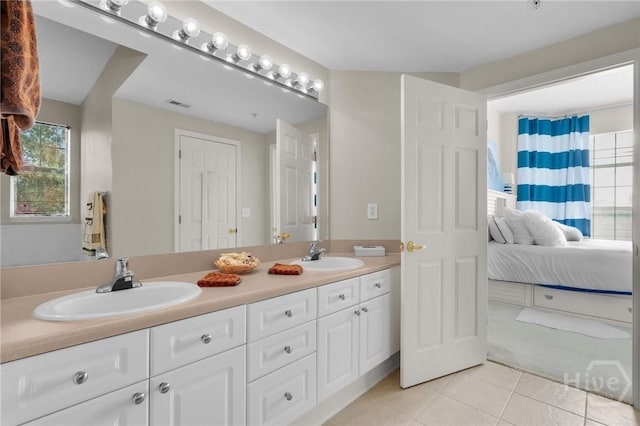 1312 Whitemarsh Way, Savannah, GA 31410 - bathroom with double vanity and tile patterned floors