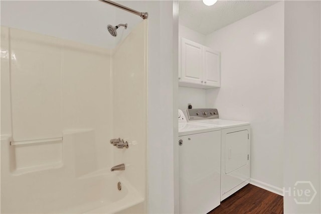 106 Dry Dock Ct, Savannah, GA 31410 - laundry room with washing machine and clothes dryer and dark wood finished floors