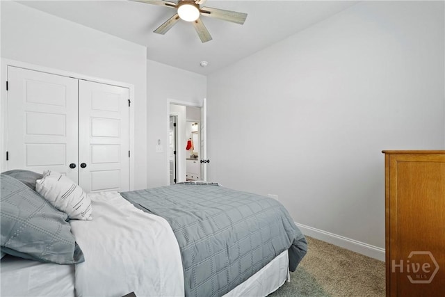 222 Hayden Pl, Rincon, GA 31326 - carpeted bedroom with a closet and a ceiling fan