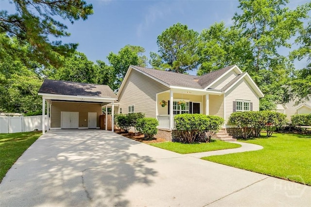 86 Fellwood Dr, Rincon, GA 31326 - ranch-style house with a porch and driveway