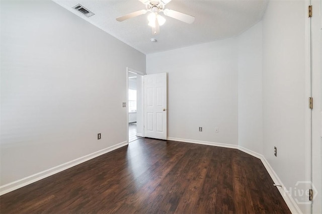 86 Fellwood Dr, Rincon, GA 31326 - empty room featuring dark wood finished floors, ceiling fan, and lofted ceiling