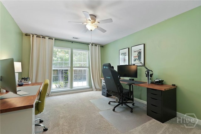22 Carriage Way, Midway, GA 31320 - office featuring carpet and ceiling fan