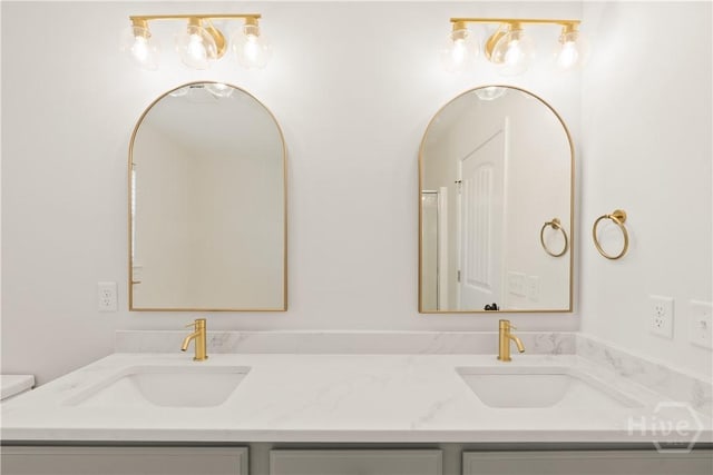164 Whirlwind Way, Guyton, GA 31312 - full bathroom featuring double vanity and toilet