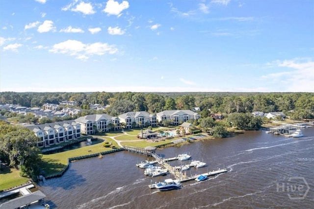 2604 River Oaks Dr Unit 2604, Richmond Hill, GA 31324 - drone / aerial view of a nearby body of water