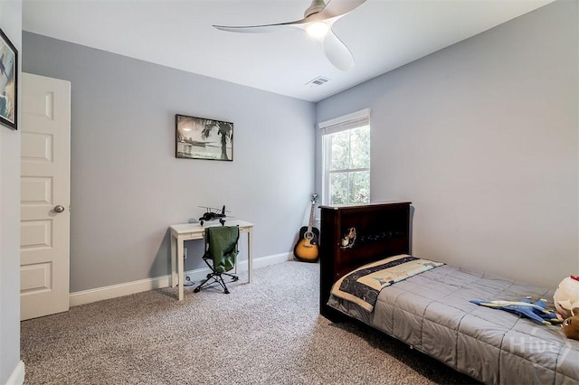1652 Belle Island Rd, Richmond Hill, GA 31324 - carpeted bedroom with baseboards and a ceiling fan
