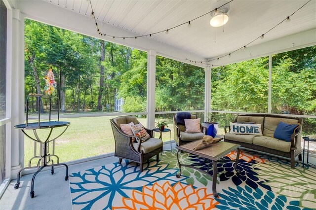 1652 Belle Island Rd, Richmond Hill, GA 31324 - sunroom with an outdoor hangout area
