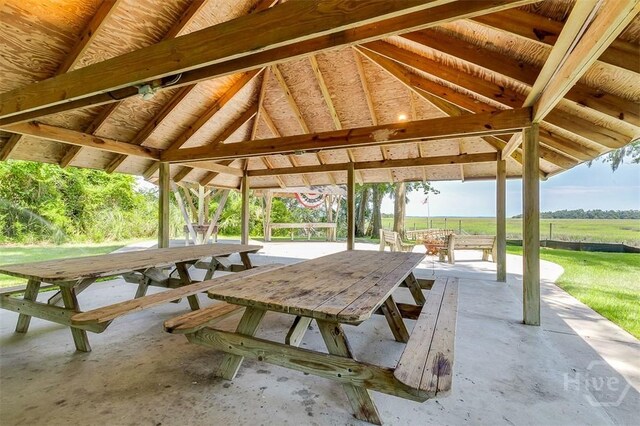 1652 Belle Island Rd, Richmond Hill, GA 31324 - view of patio featuring a gazebo and a rural view