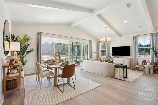117 Mage St, Savannah, GA 31302 - dining space featuring light wood finished floors, a chandelier, and recessed lighting