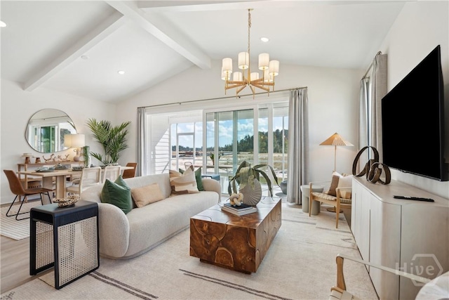 117 Mage St, Savannah, GA 31302 - living area with a chandelier, recessed lighting, and light wood-style floors