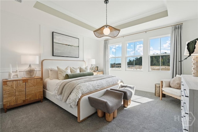 117 Mage St, Savannah, GA 31302 - bedroom with dark carpet and a tray ceiling