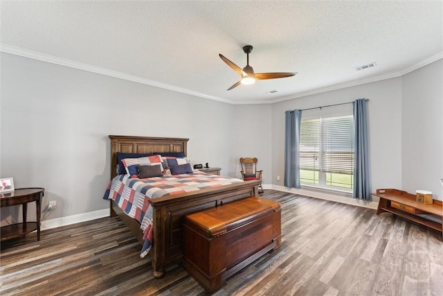 25 Savannah Ln, Richmond Hill, GA 31324 - bedroom featuring wood finished floors, crown molding, and a ceiling fan