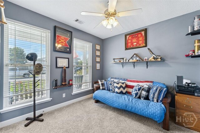 25 Savannah Ln, Richmond Hill, GA 31324 - carpeted bedroom with baseboards and ceiling fan