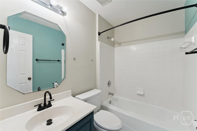 6 Emmet Ct, Savannah, GA 31419 - bathroom with vanity, shower / bath combination, and a textured ceiling